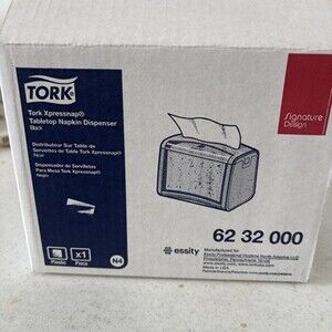 Tork Xpressnap 6232000 Black Tabletop Interfold Napkin Dispenser NEW
